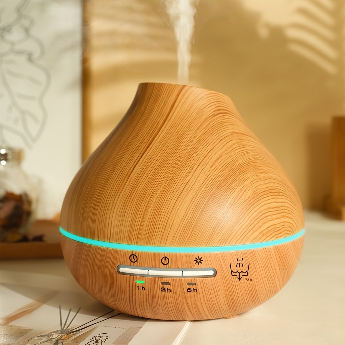 Large Capacity Wood Grain Aroma Essential Oil Diffuser