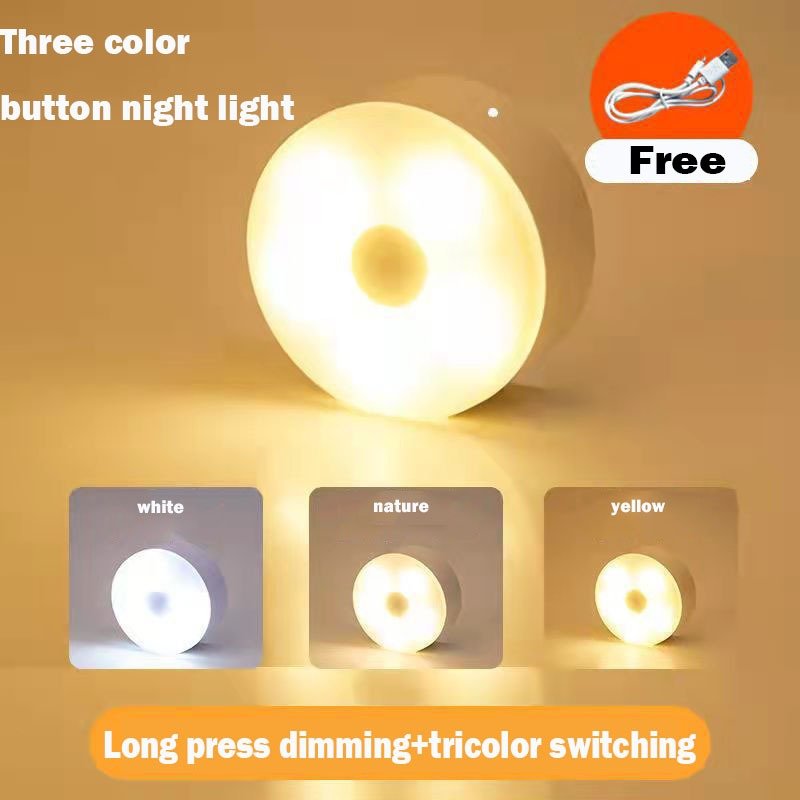 3 Color LED Rechargeable Table Lamp And Bedside Night Light - Image 2