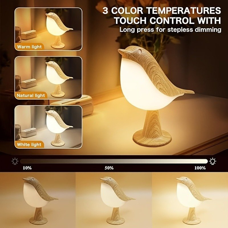 Dimmable Touch Control Bird LED Table Lamp - Image 2