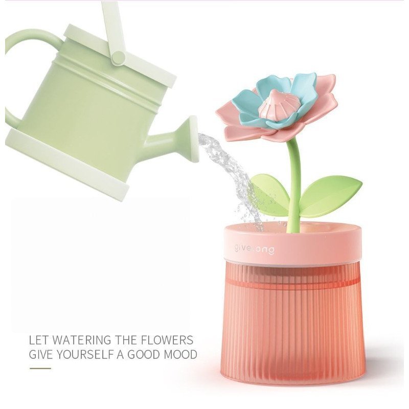 Portable Flower Air Humidifier And Aroma Diffuser With Colorful Light - Image 4
