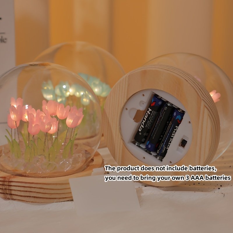 10 Flower Tulip LED Night Light Decorative Table Lamp - Image 2