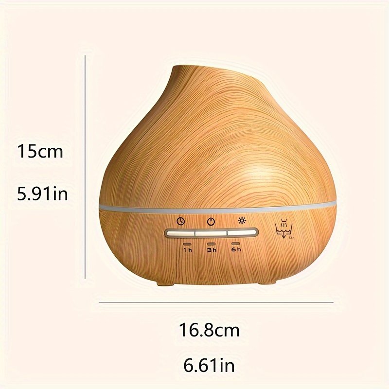 Large Capacity Wood Grain Aroma Essential Oil Diffuser - Image 2