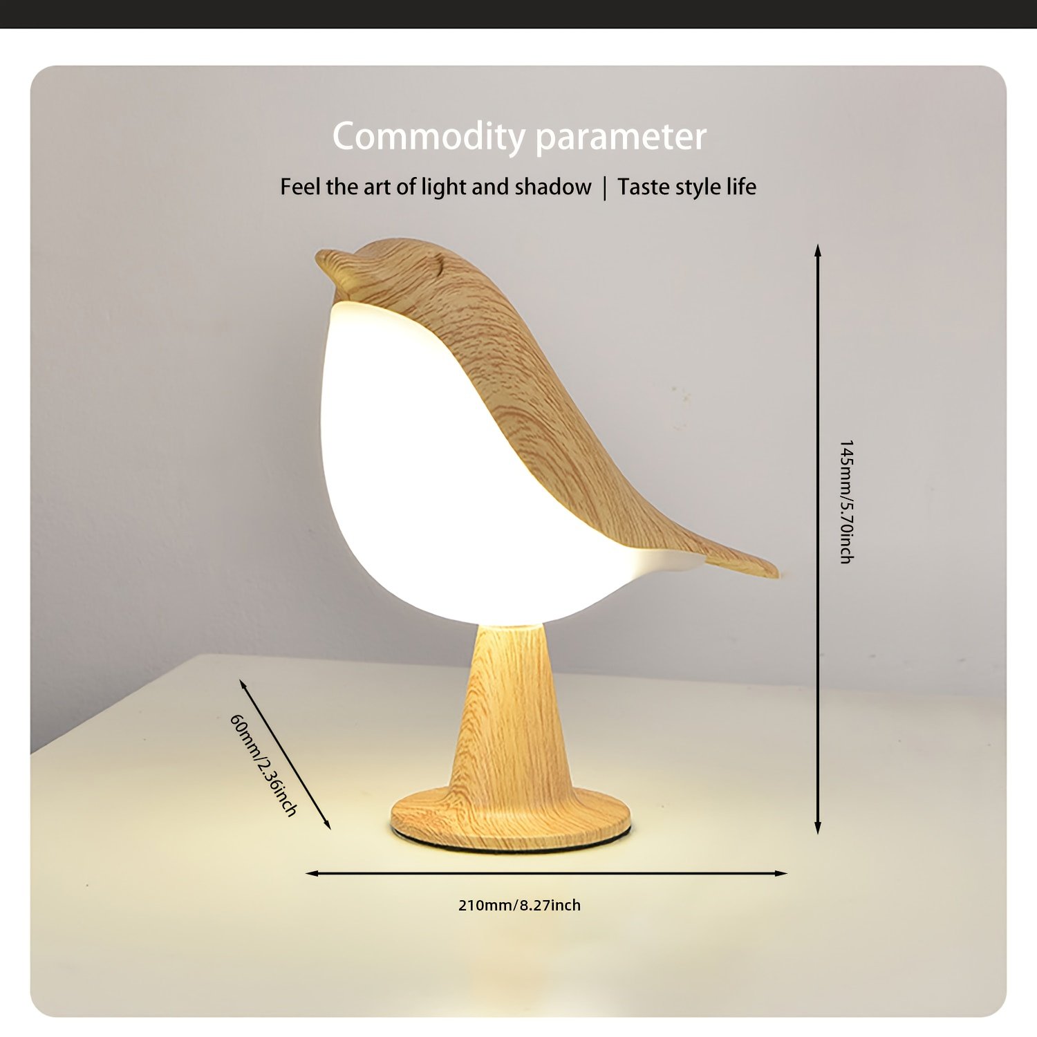 Dimmable Touch Control Bird LED Table Lamp - Image 3