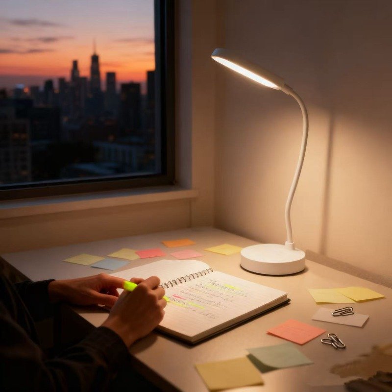 Modern White LED Reading Lamp For Study And Bedside Use - Image 4