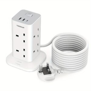 5M Tower Extension Lead Featuring 2 USB-A And 1 USB-C