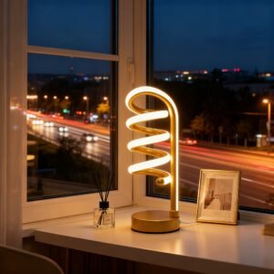 Modern Spiral LED Desk Lamp For Bedroom And Office Decoration