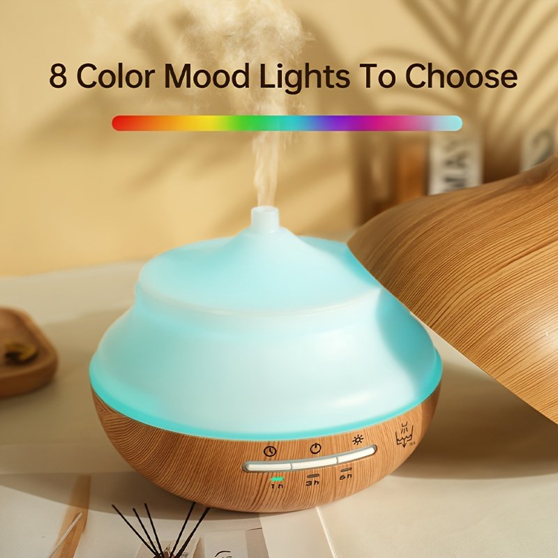 Large Capacity Wood Grain Aroma Essential Oil Diffuser - Image 3