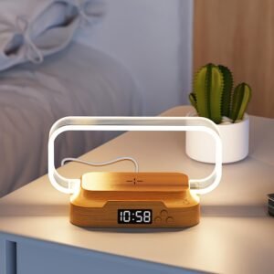 Shenzhi Tech LED 3-In-1 Wireless Charging Lamp with Digital Clock