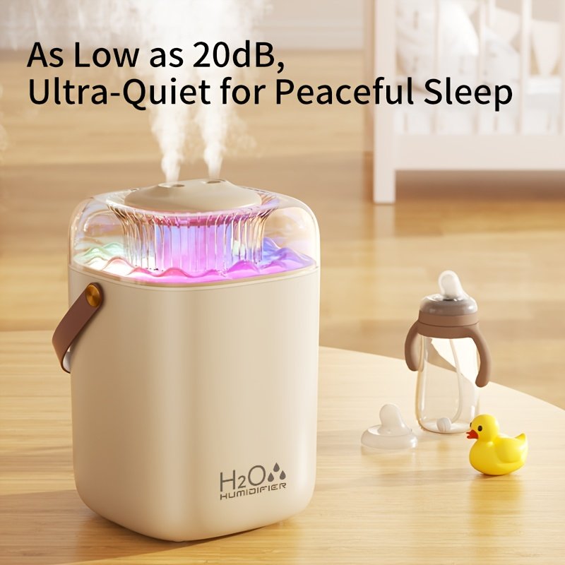 Dual Spray Air Humidifier With Adjustable Color LED Lights - Image 4