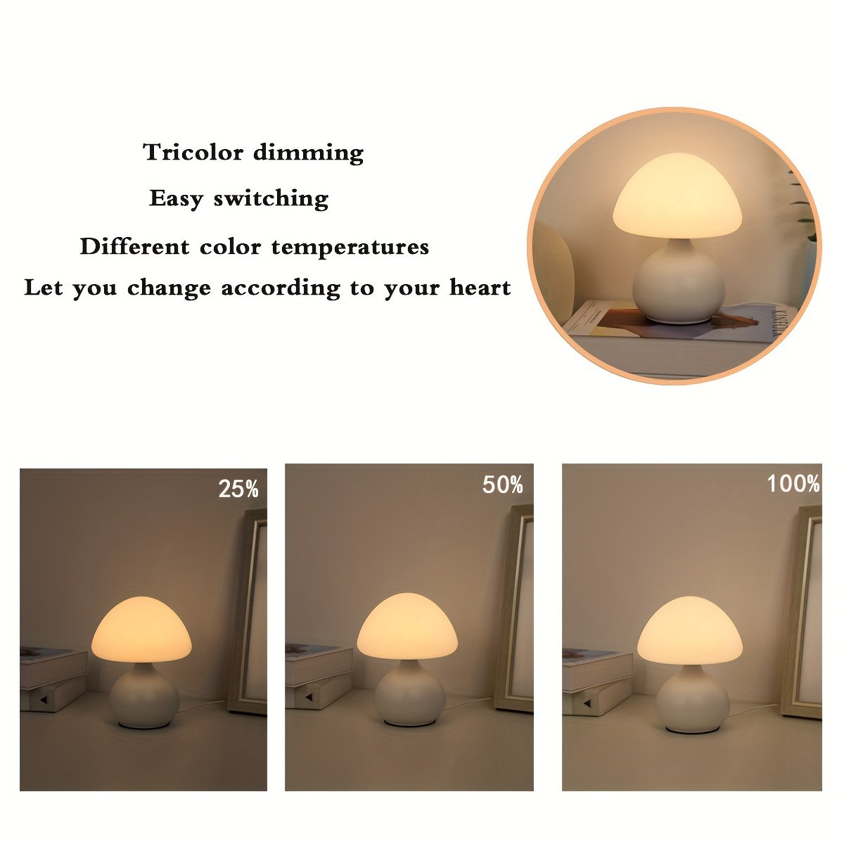 Modern Creative Mushroom LED Table Lamp For Bedroom And Desk - Image 4